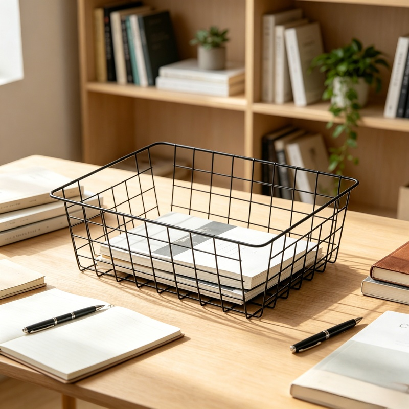 Durable Wear-Resistant Desktop Storage Basket