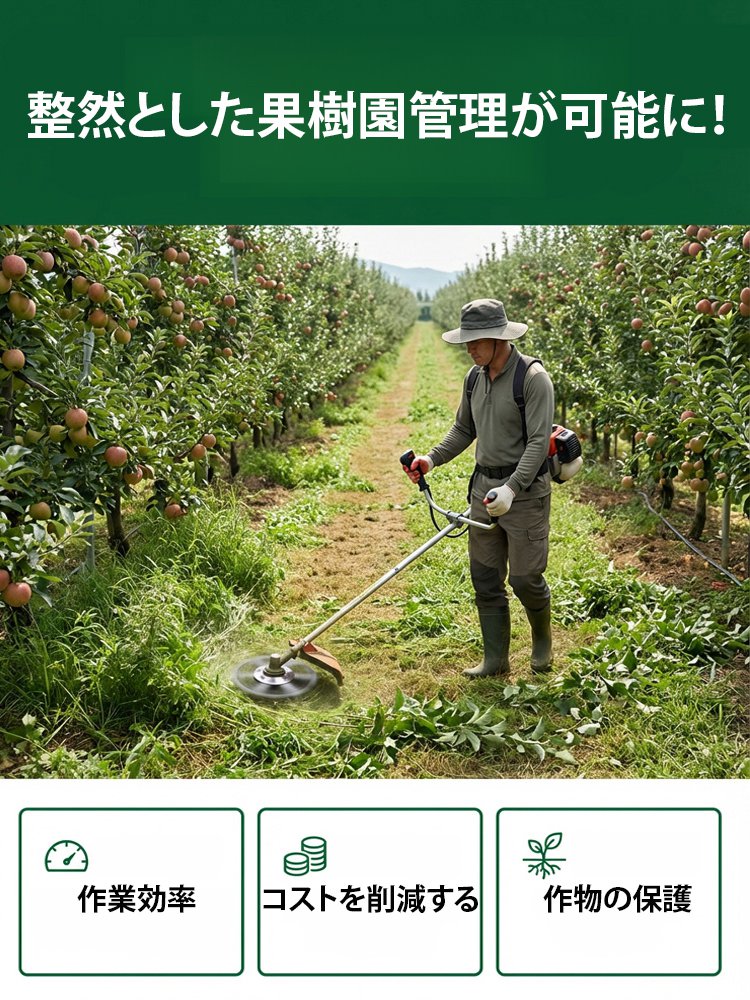 【本日限り1+2無料】ガソリン式草刈り機用除草ホイール！ 錆びず曲がらない高密度マンガン鋼採用！