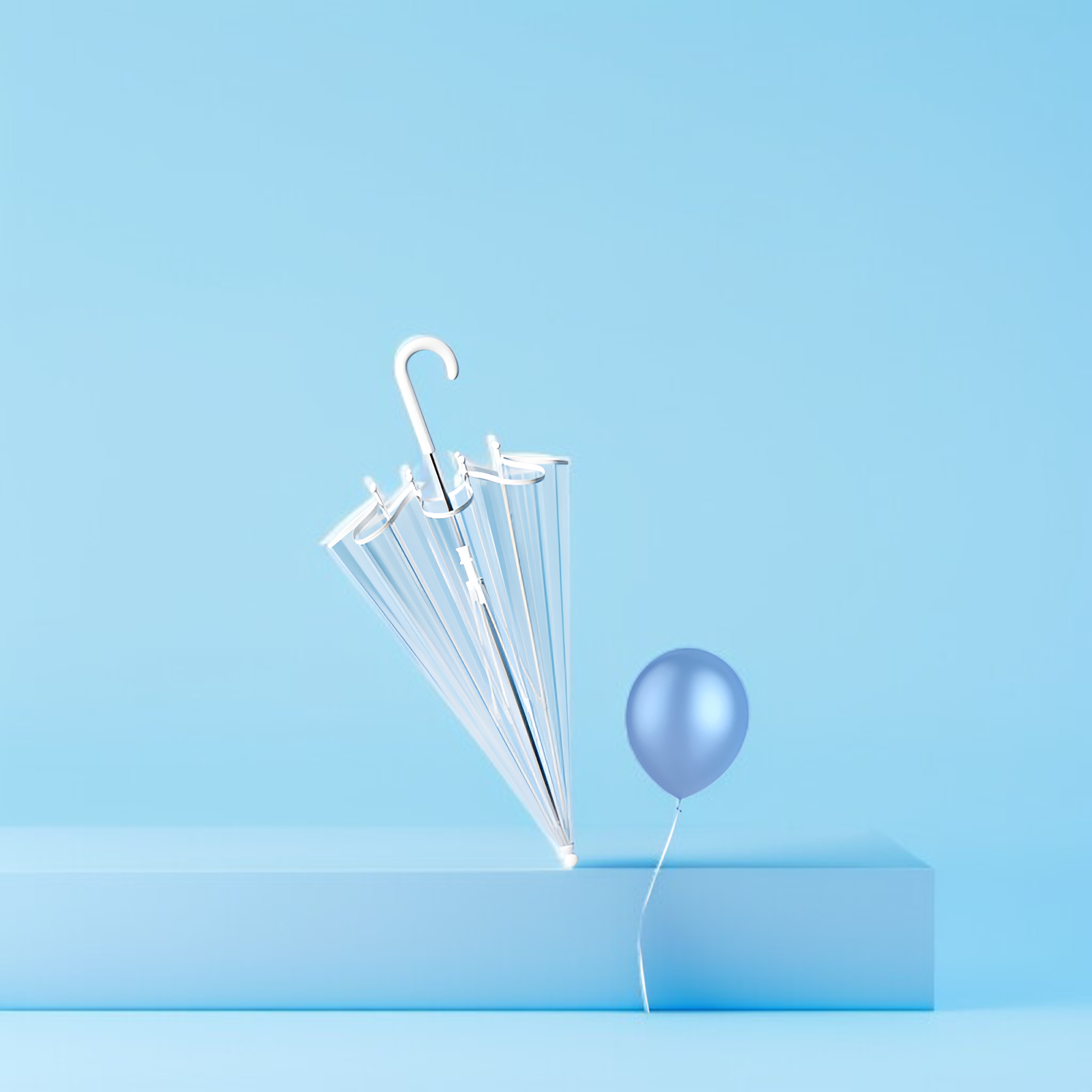 超軽量子供用透明傘・男の子女の子小学生向け安全ロングハンドル