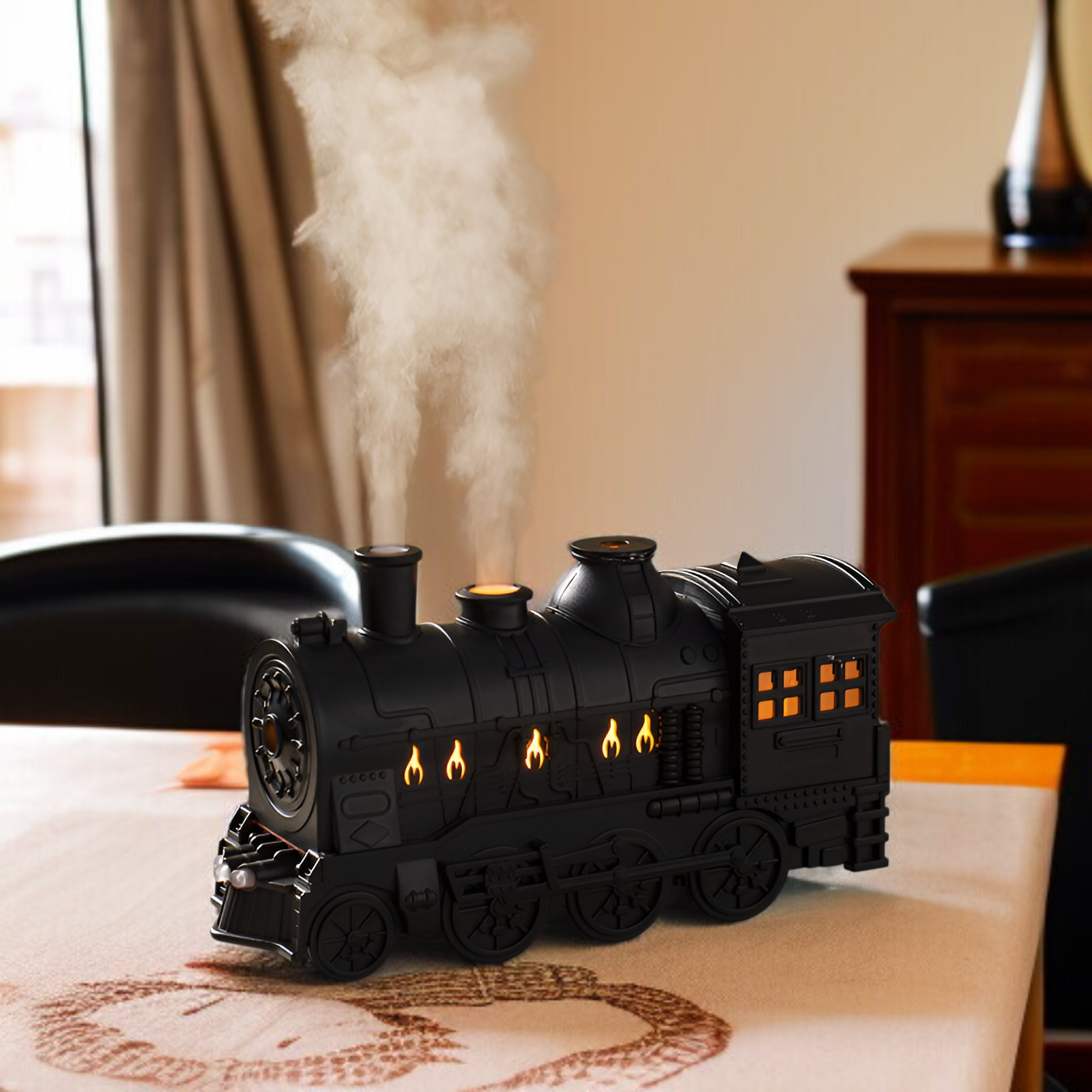 クリエイティブ トレイン スピット サークル 超音波 アロマセラピー マシン 空気加湿器 スピット サークル アロマセラピー ホーム 寝室 クリエイティブ エッセンシャル オイル