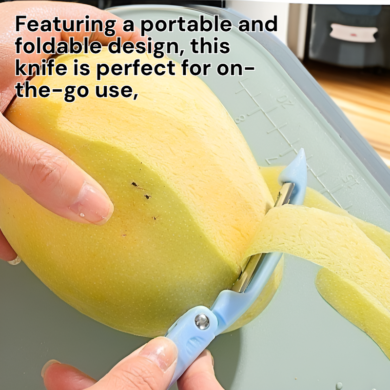 Foldable Portable Stainless Steel Paring Knife for Fruit and Kitchen Use