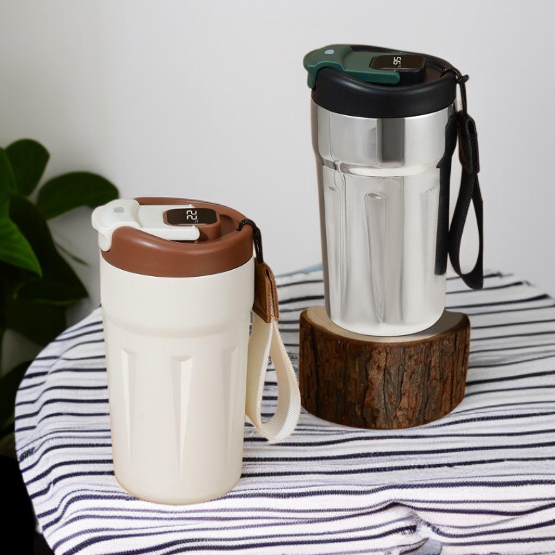 智能測溫高顏值雙層保溫杯