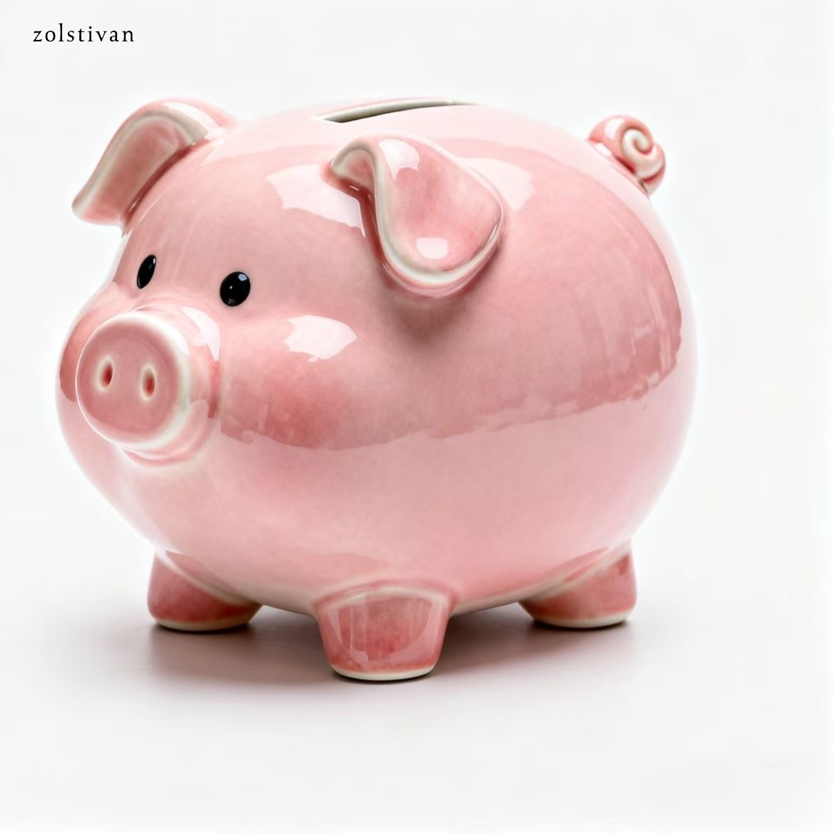 도자기 돼지 모양 저금통 (6개)