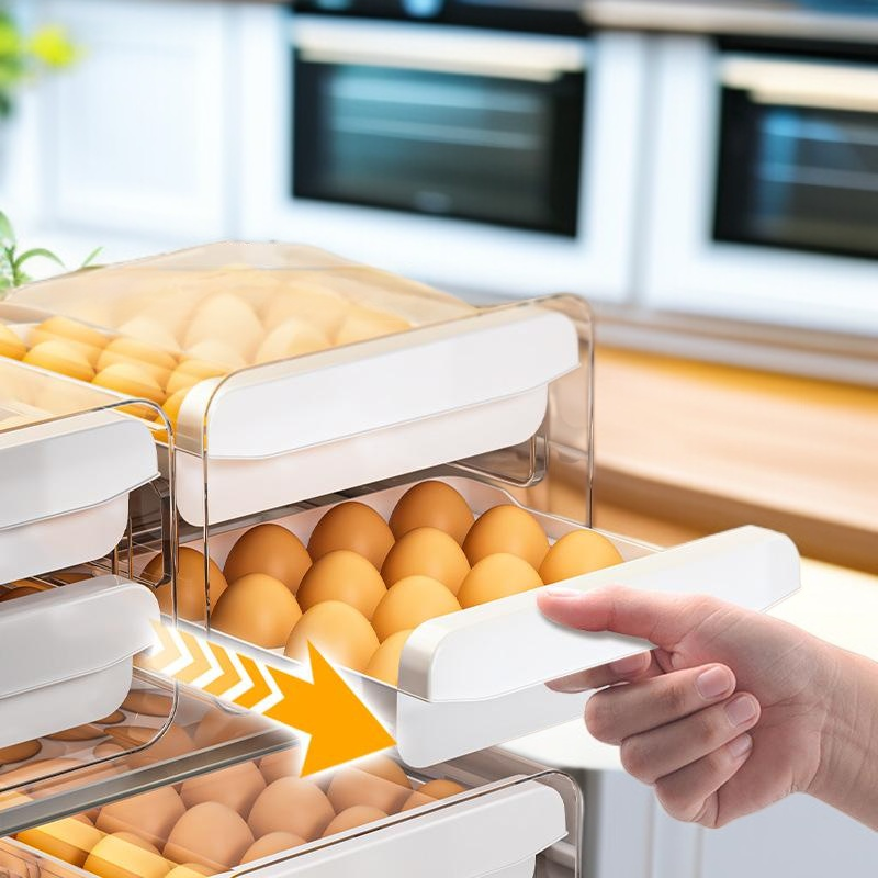 กล่องเก็บไข่ในตู้เย็นสำหรับใช้ในครัวเรือน