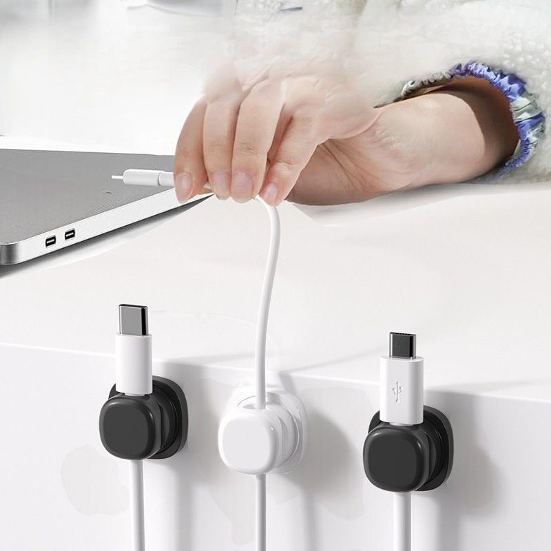 다용도 스프링 케이블 정리기 충전 케이블 수납함 회전식 다기능 케이블 수납함