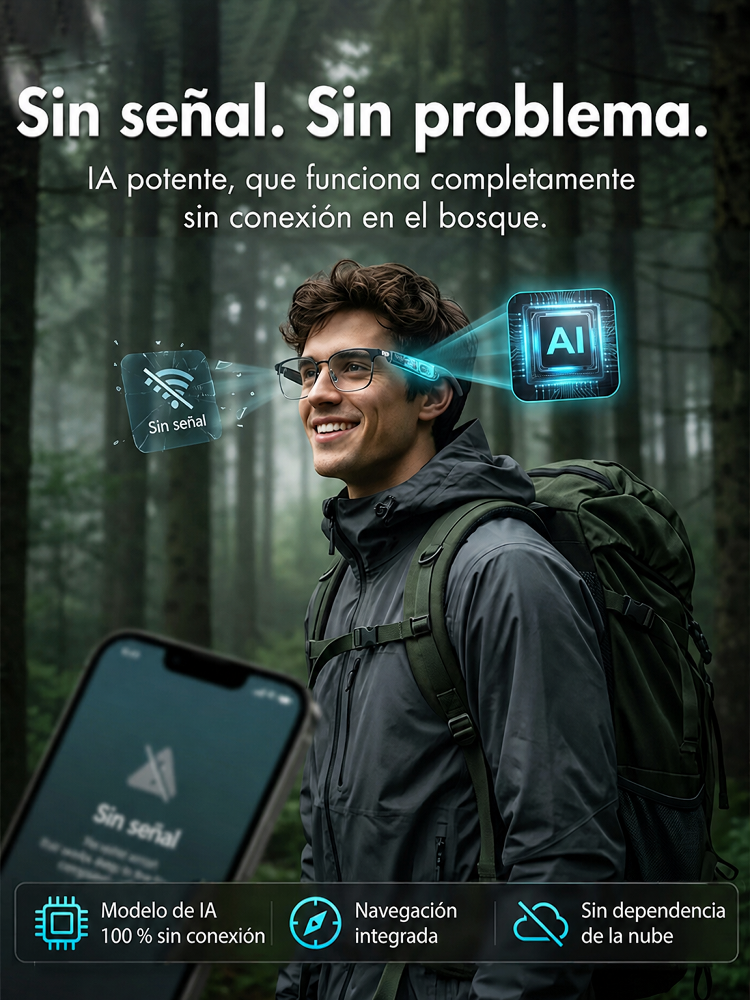 【Gafas AR multifuncionales】traducción sin retraso- Zoom + tinte inteligentes- Grabación de reuniones