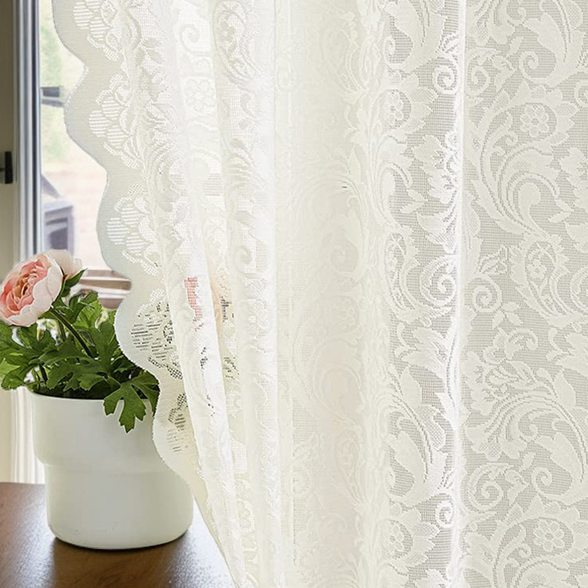 精緻紗簾布料質感特寫