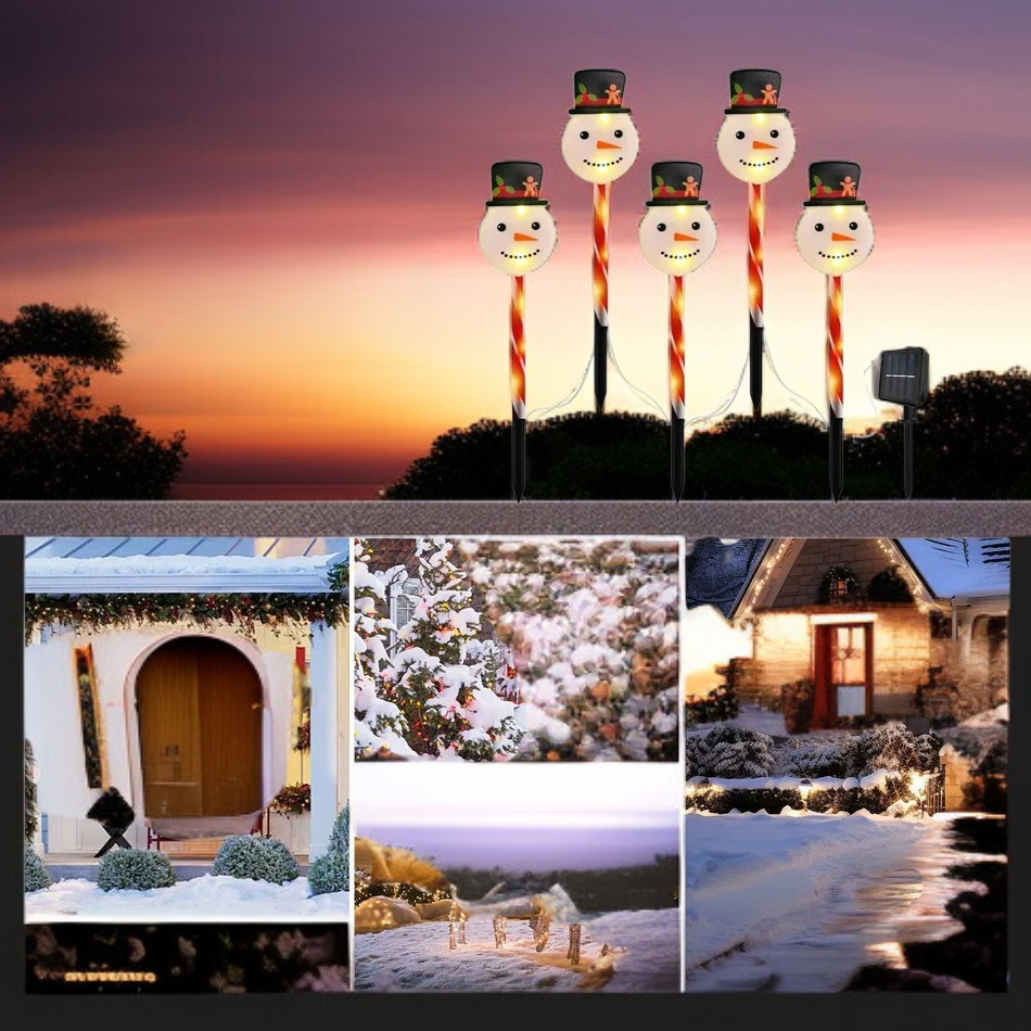 發光老人雪人太陽能