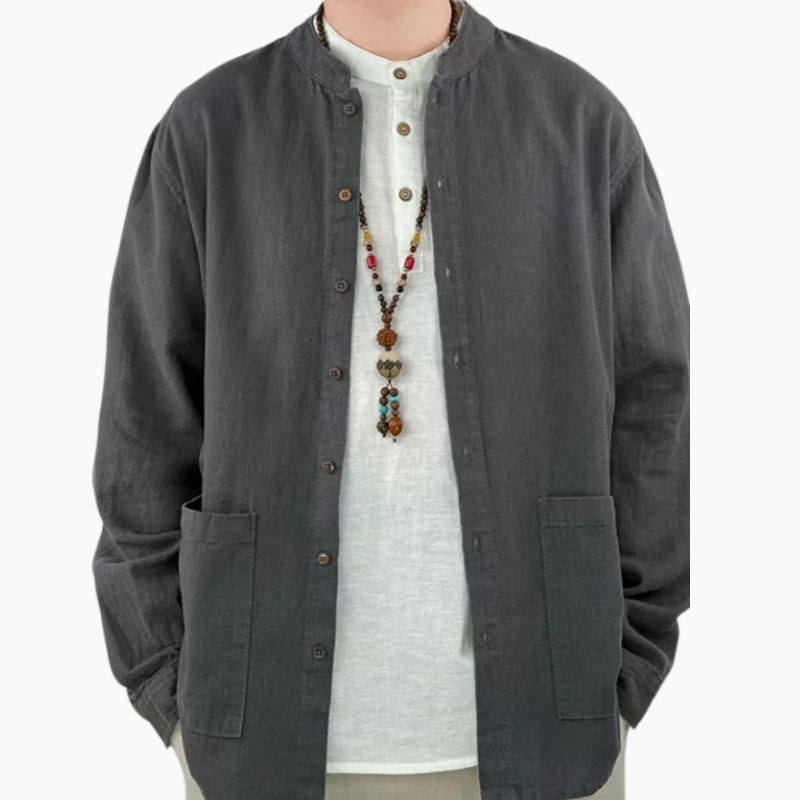 남자 린넨 차이나 셔츠 코튼 빈티지 차이나 셔츠 남자 빈티지 린넨 차이나 셔츠