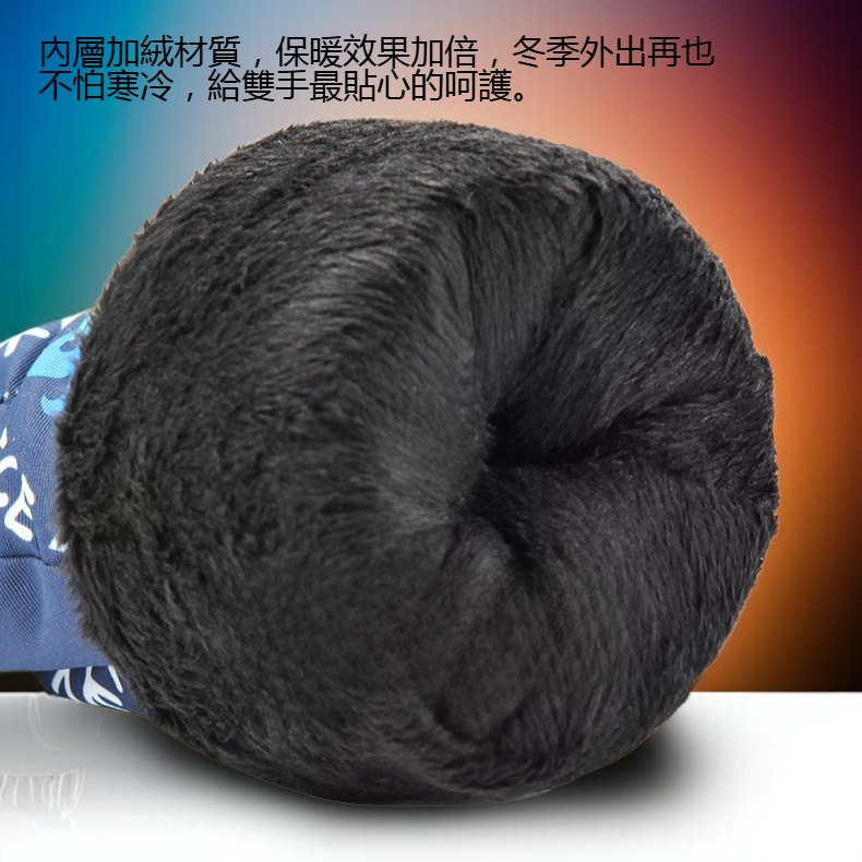 卡通加絨保暖棉手套