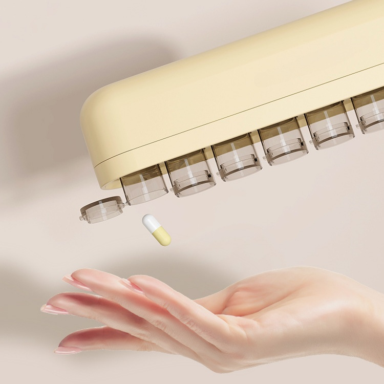 Portable 7-Day Pill Organizer Box