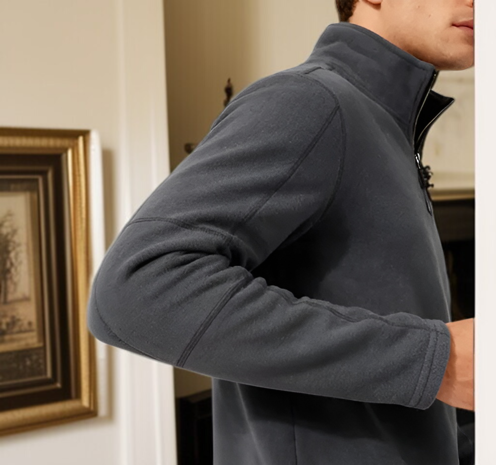 Jersey de media cremallera con cuello alto para otoño e invierno