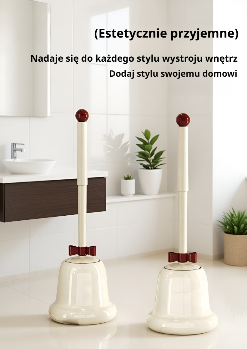 Szczotka do toalety z pojemnikiem w stylu vintage