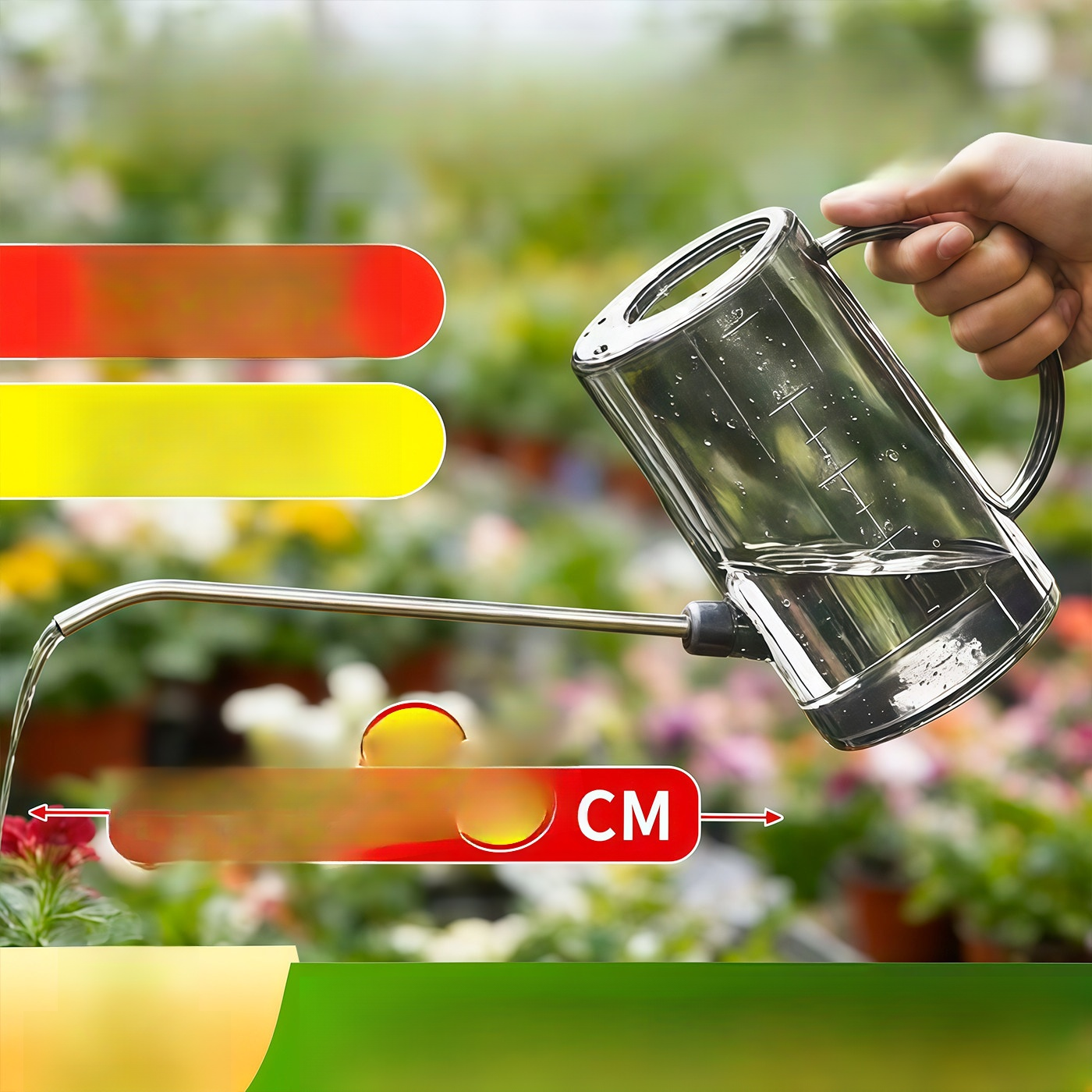 Arrosoir de jardin à long bec pour plantes en pot et fleurs