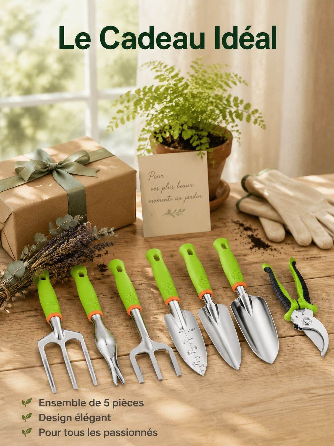 Ensemble d'outils de jardinage 5 pièces pour la maison