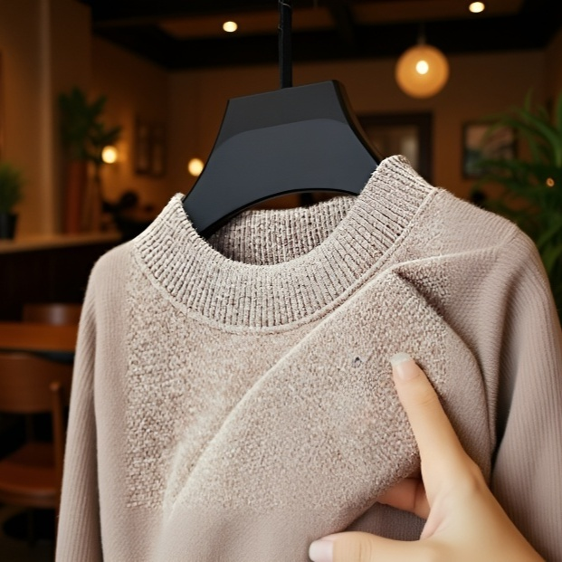 따뜻한 남자 겨울 니트 디테일