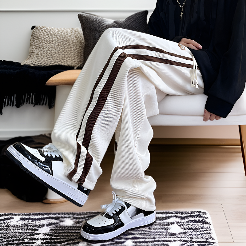 남성 트렌드 와이드 코듀로이 트레이닝 팬츠