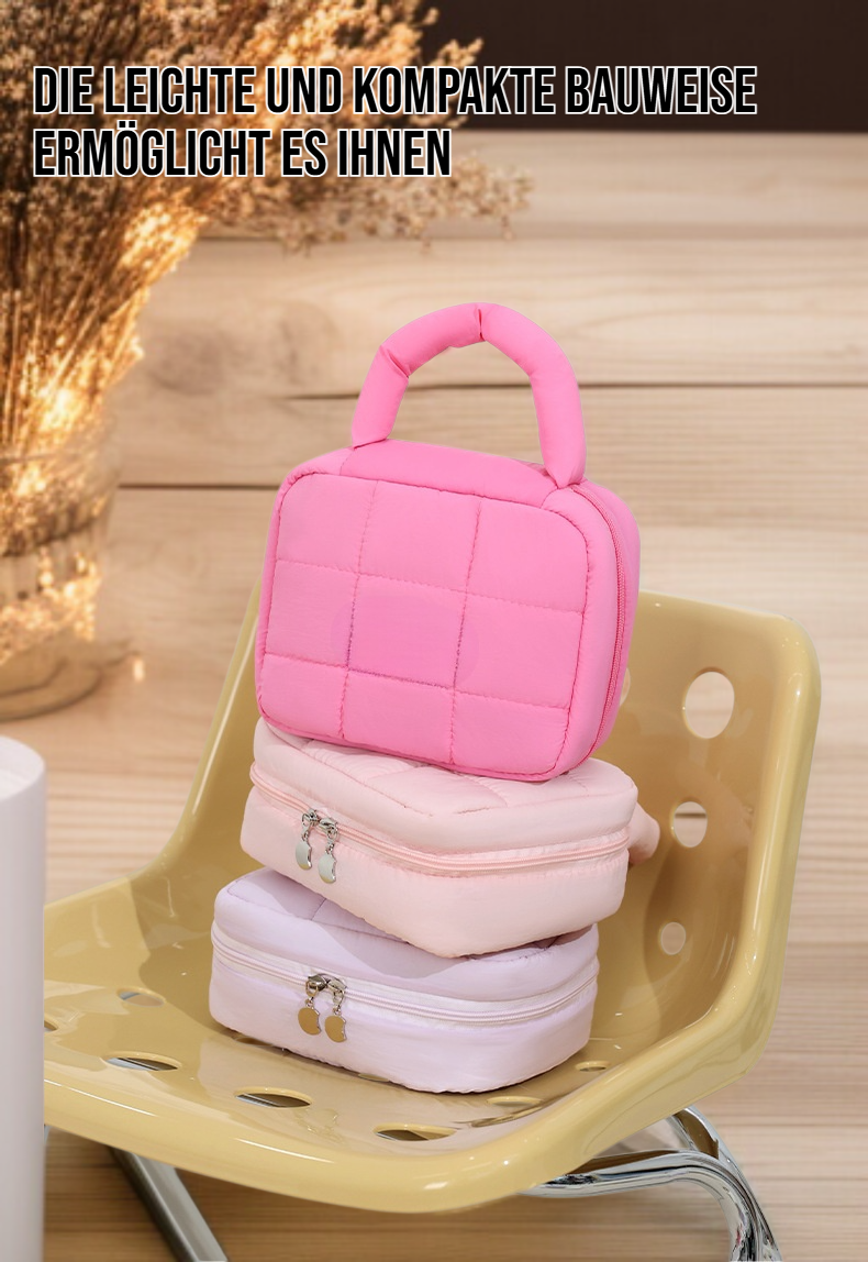 Große Handtasche für Make-up mit viel Stauraum