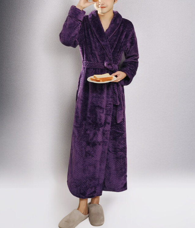 加厚睡袍袖口細節展示