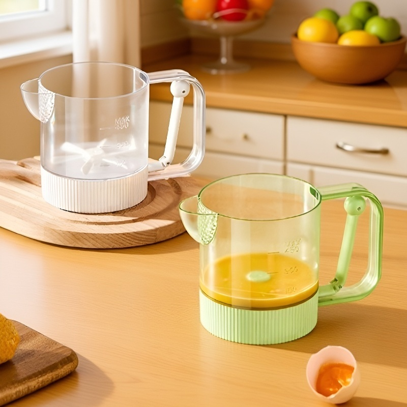 Easy to use press egg beater kitchen tool