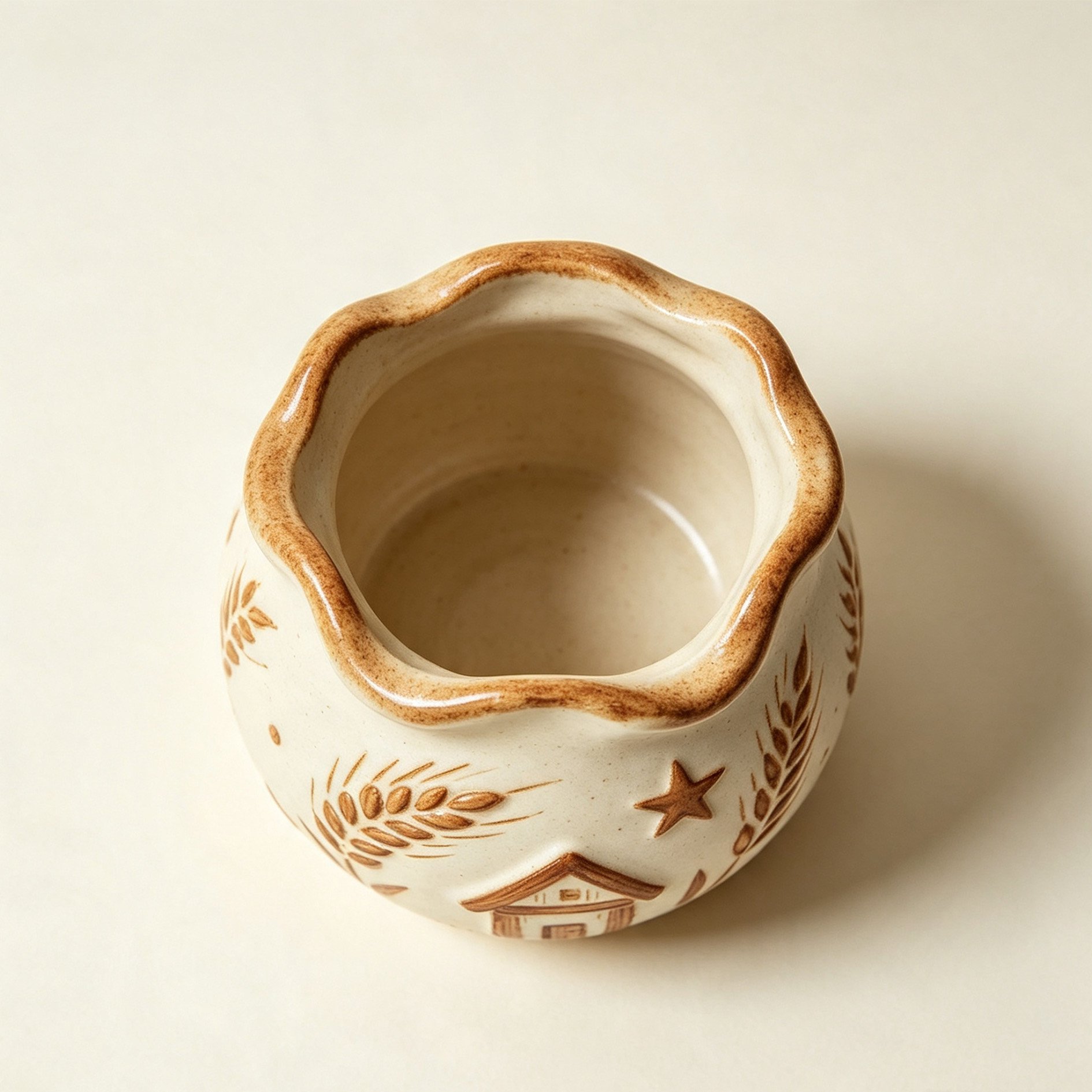 Farmhouse style ceramic jar with lid
