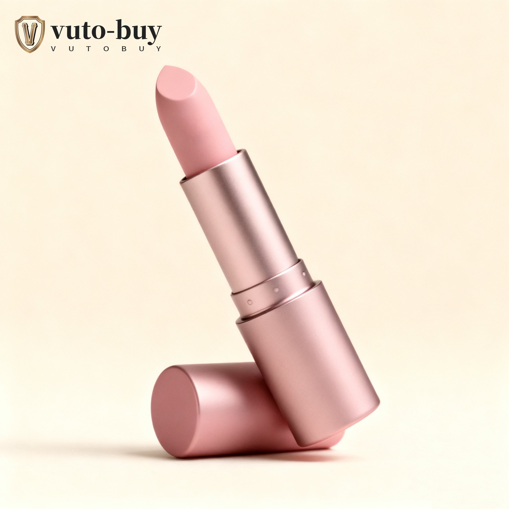 ลิปสติกสีชมพูหวานบนริมฝีปาก