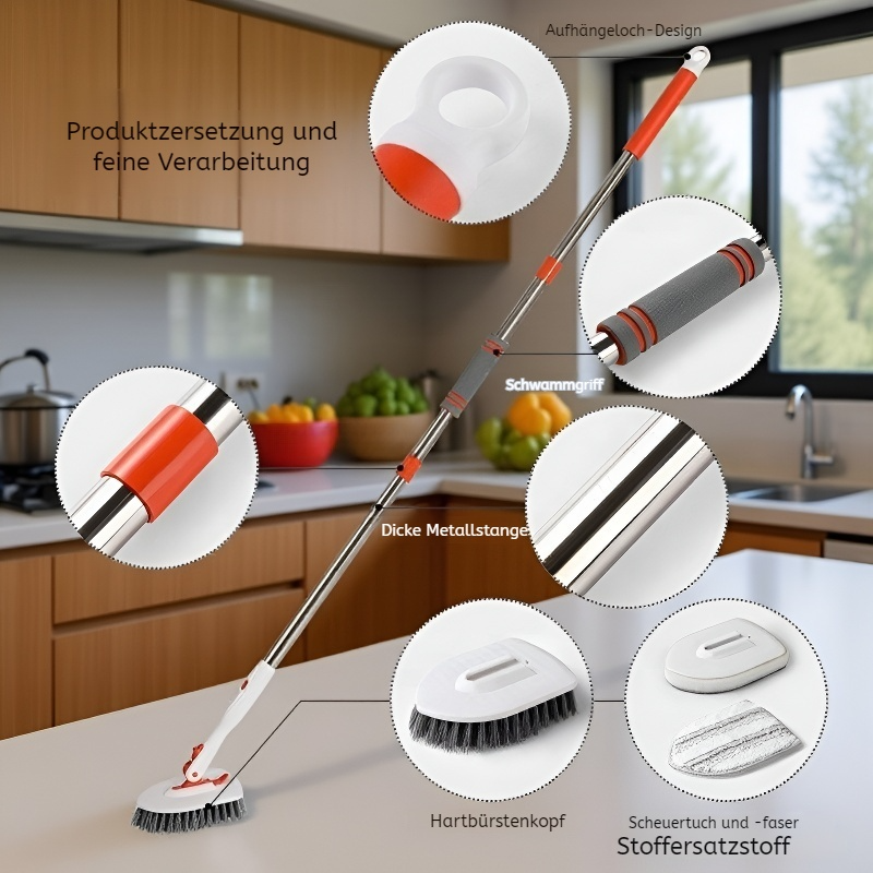 Fensterreiniger mit flexibler Bürste und ergonomischem Griff
