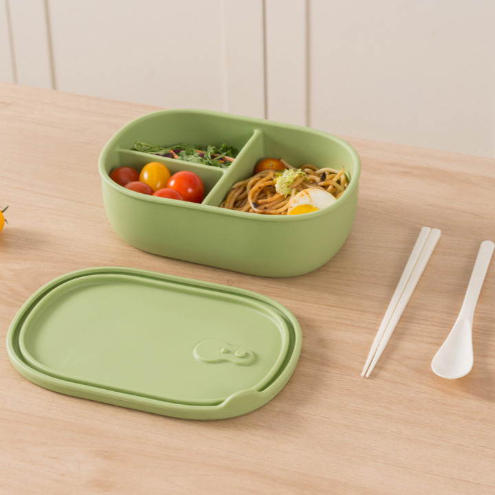 กล่องข้าวซิลิโคนเกรดอาหารพร้อมซีลกันรั่ว