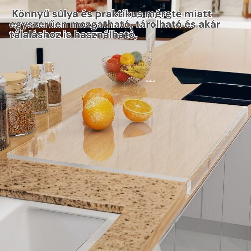 Konyhai átlátszó akril szeletelődeszka
