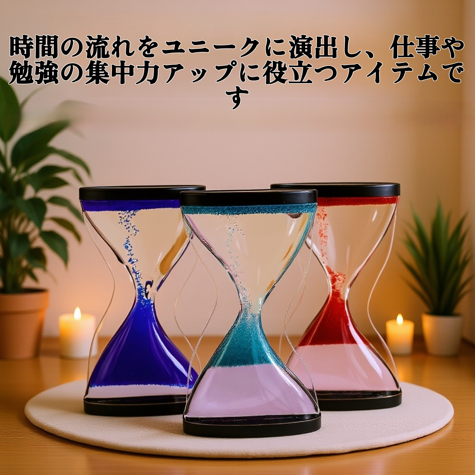 上昇する砂時計タイマー