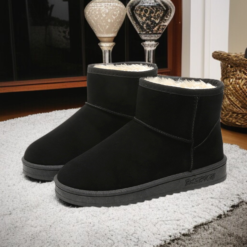 통굽 보온 부츠녀 플랫 소프트 학생 빅사이즈 앵클 부츠