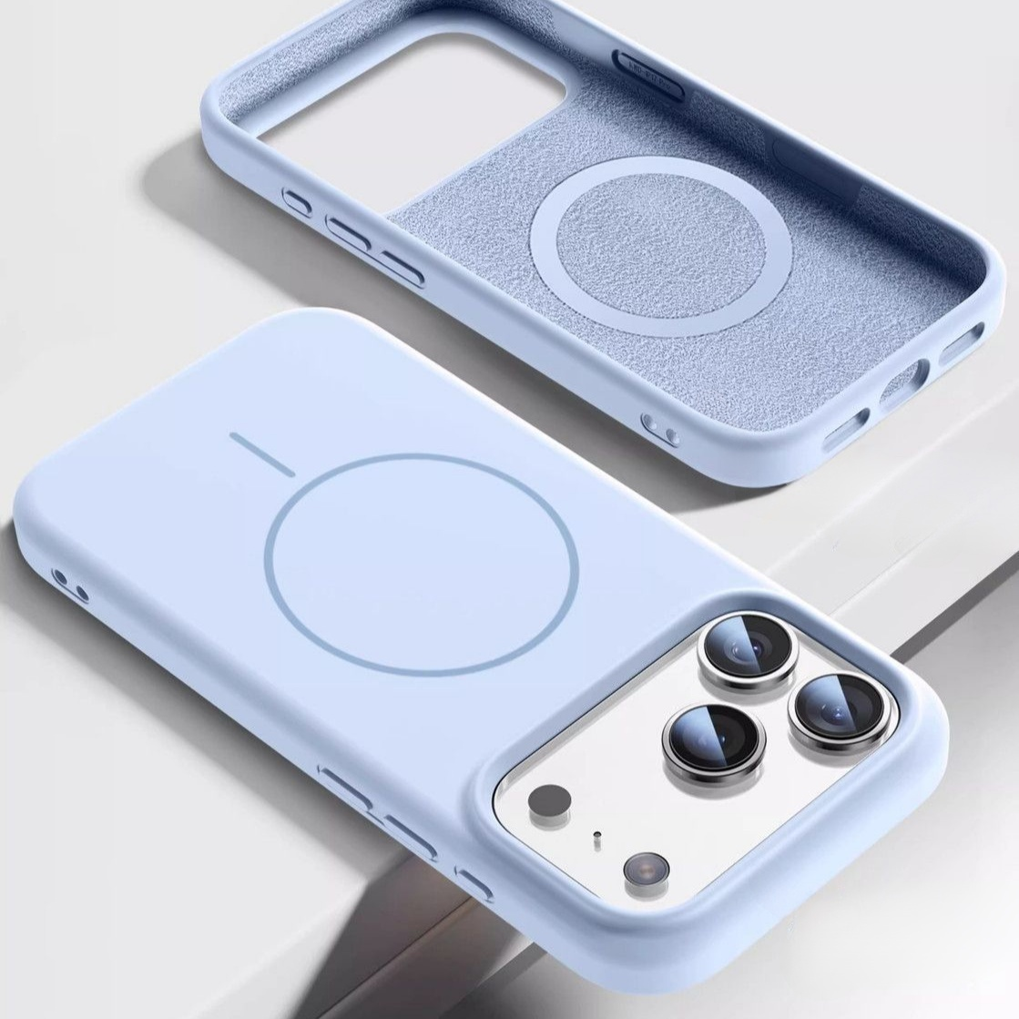 マグネット吸着タイプ無地リキッドスマホケース