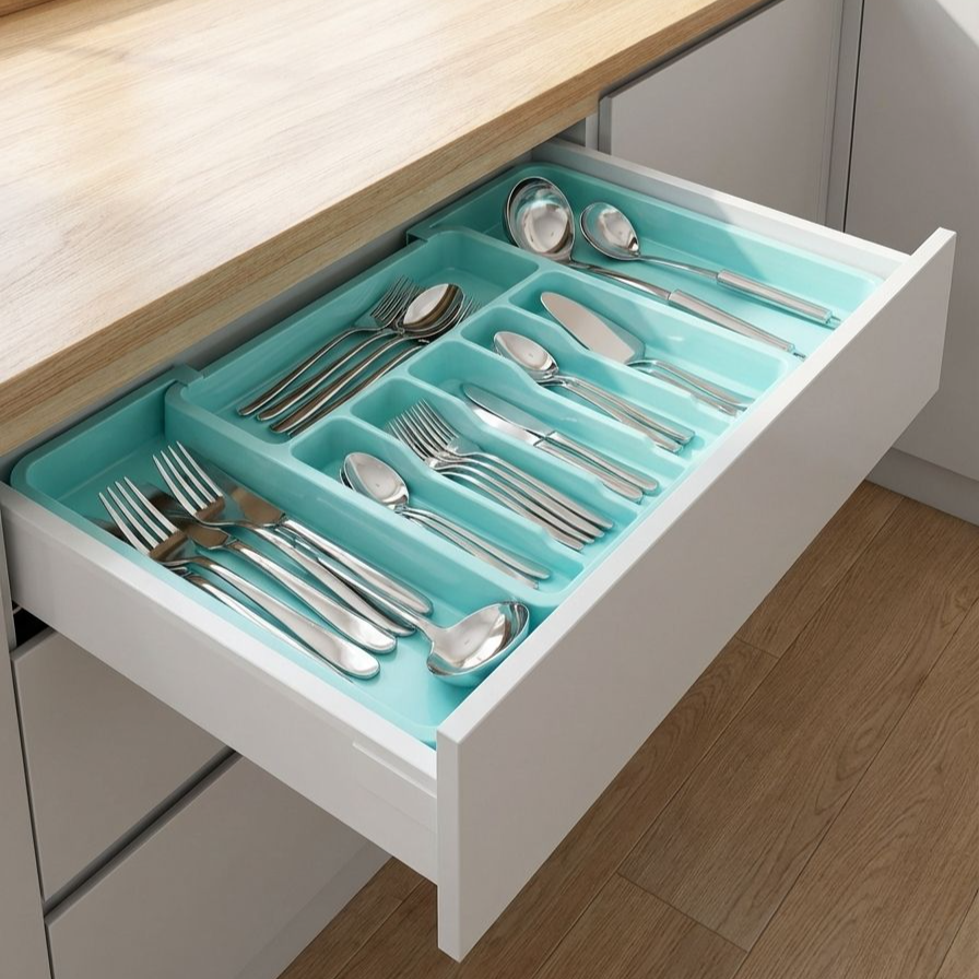 กล่องลิ้นชักสำหรับจัดระเบียบเครื่องครัว