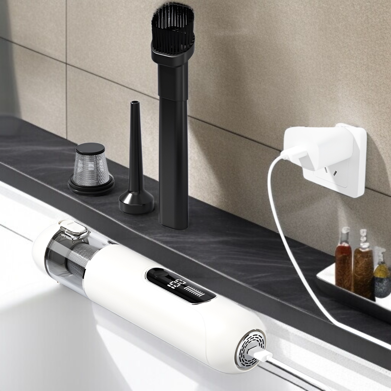  Aspiradora portátil de mano con gran potencia, motor sin escobillas, ideal para el hogar