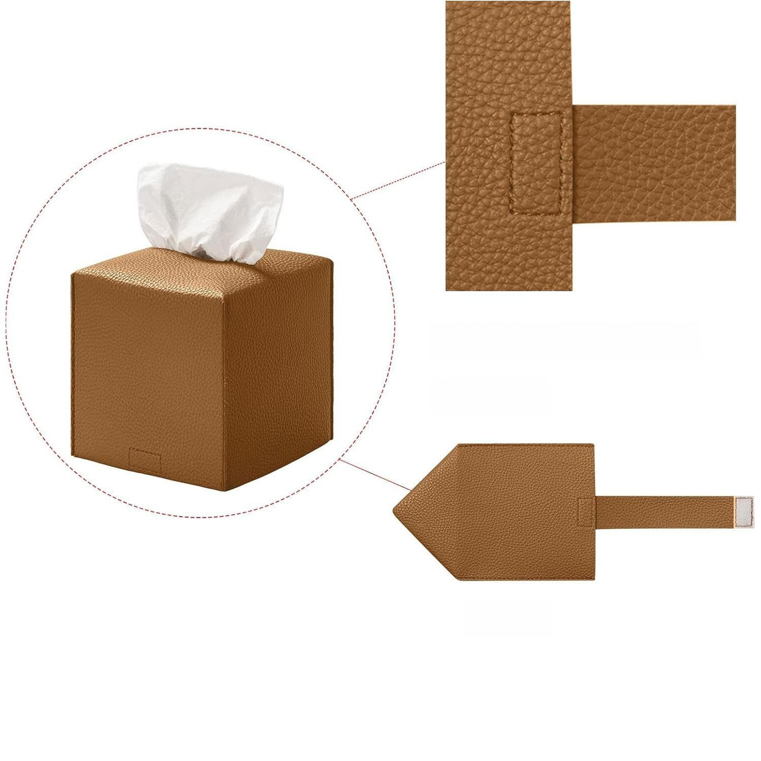 多機能レザーティッシュボックス