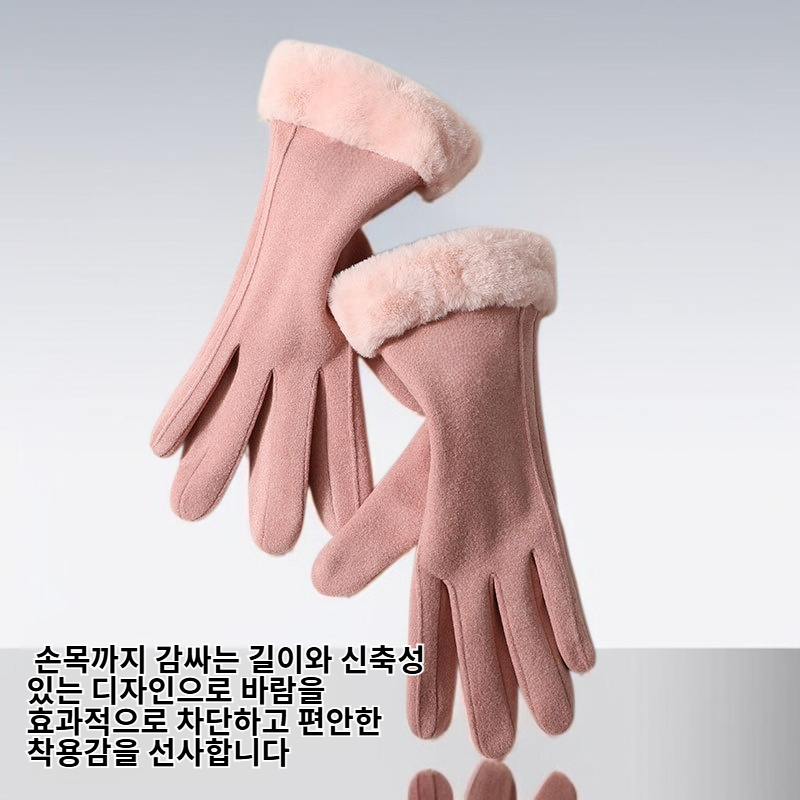  여성용 두꺼운 보온 플러시 장갑