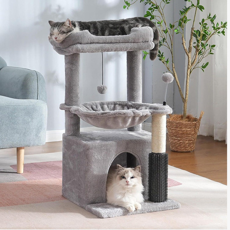 Cat climbing shelf for cats Sisal design scratching pillar jumping platform litter dumping cat tree