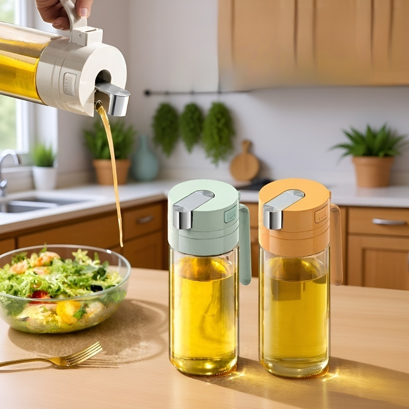 Botella de aceite de vidrio a prueba de fugas por gravedad