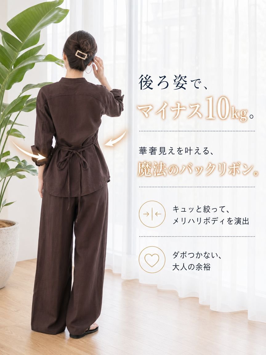 Monolly スキンケア・リネン上下セット | まるで呼吸する衣服