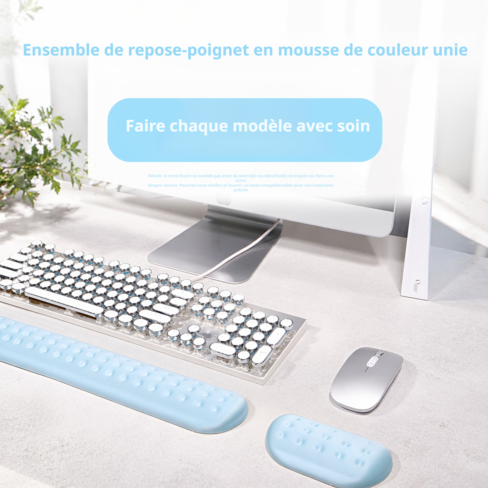 Repose-poignet ergonomique en mousse à mémoire de forme pour clavier