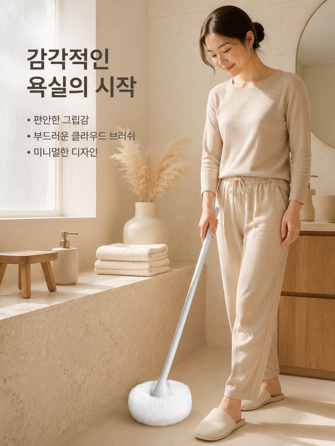 욕실 구름 청소 브러쉬