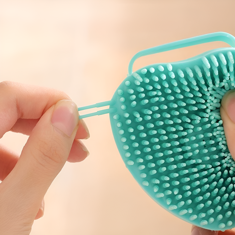 Silicone Pet Bath Brush for Cleaning and Massaging