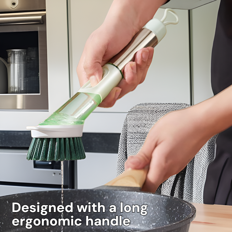 Long Handle Sponge Cleaning Brush Multi-Use Pot and Dish Magic Tool
