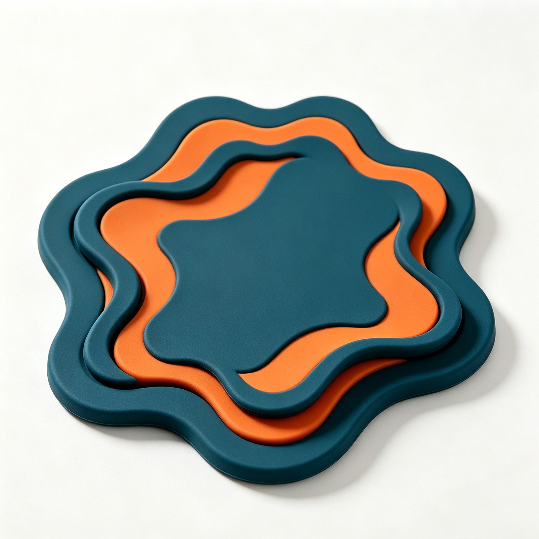 Wavy stacked silicone pot holder