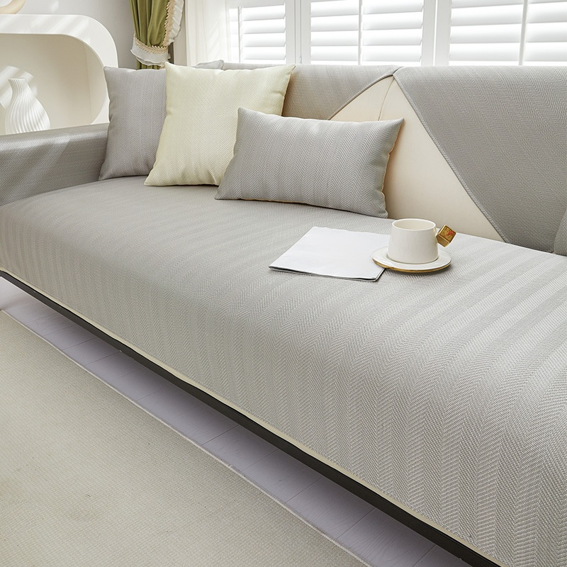 ชุดเบาะรองโซฟาไหมน้ำแข็งกันลื่นสำหรับหน้าร้อน