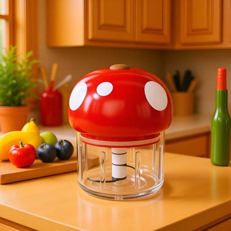 معالج طعام كهربائي لاسلكي مع مكبس الثوم