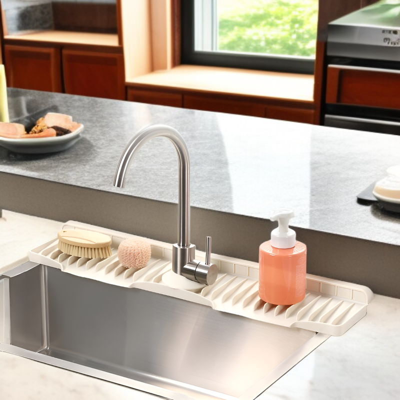 실리콘 수도꼭지 물빠짐 매트 방수 링 