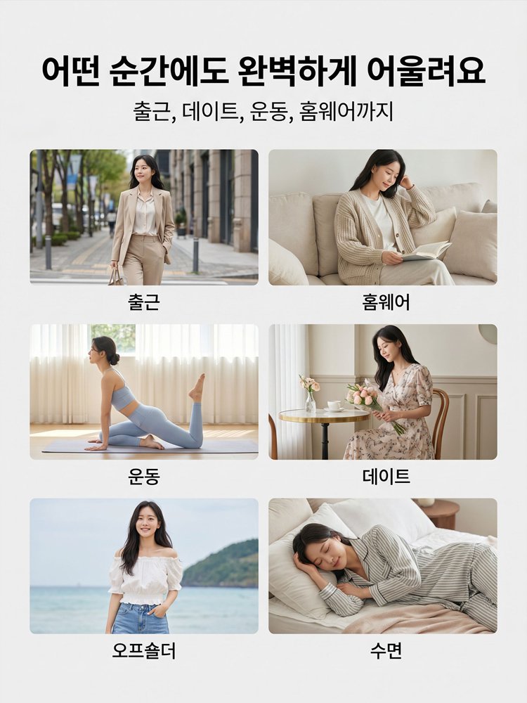 반짝이는 슬림 스트랩 티 안 나는 브라