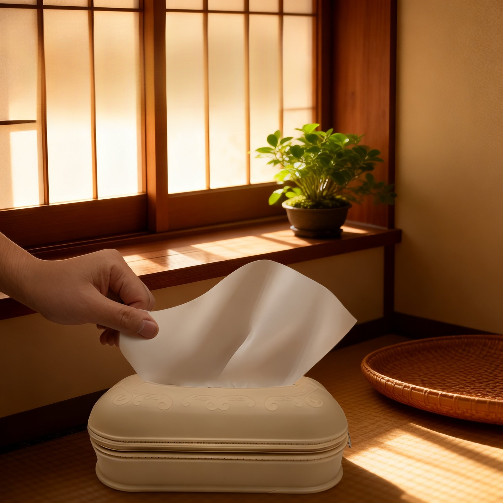 Multifunktionale Silikon Taschentuchbox mit Reißverschluss