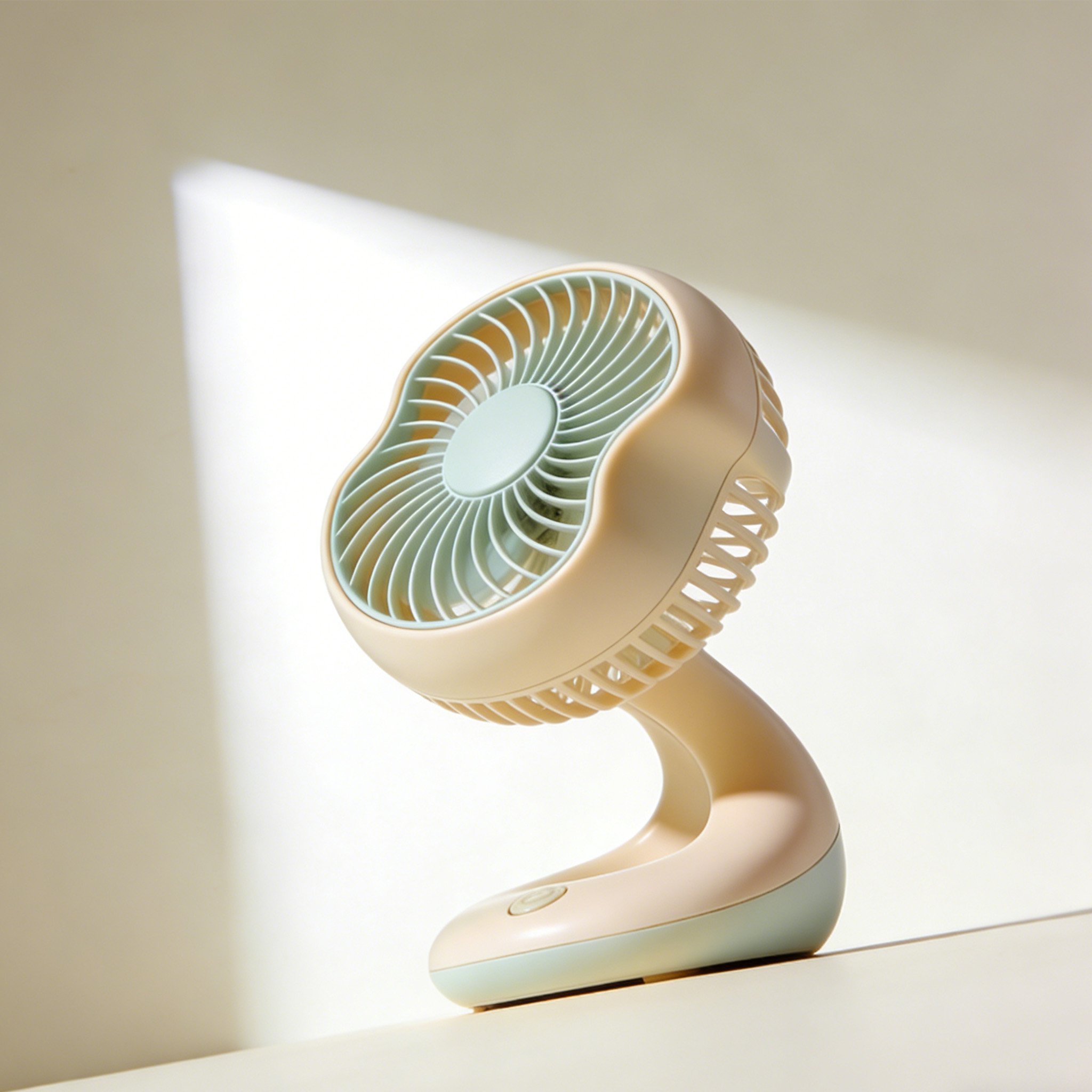 Quiet electric fan on office desk